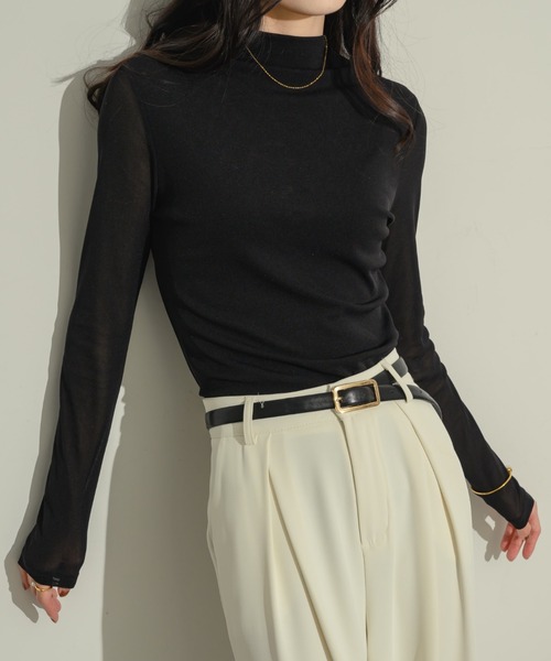 シアーモックネックトップス（Tシャツ/カットソー）｜NEUNA（ヌナ）の