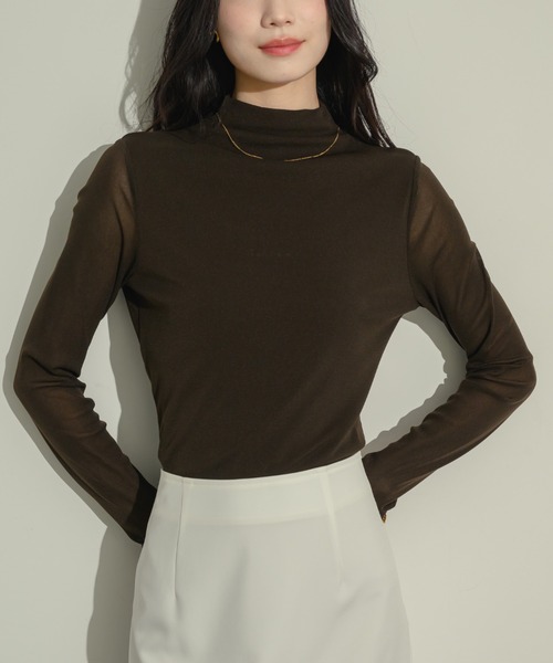 シアーモックネックトップス（Tシャツ/カットソー）｜NEUNA（ヌナ）の