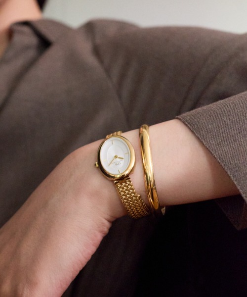 Daniel Wellington（ダニエルウェリントン）の「Juliette Braided Mesh White Sunray 23X31MM レーディス腕時計 ローズゴールド／ゴールド／シルバ（アナログ腕時計・レディース・シルバー/ピンクゴールド/イエローゴールド・ONE SIZE）」の2枚目の写真