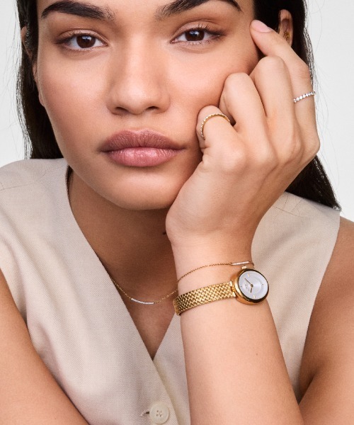 Daniel Wellington（ダニエルウェリントン）の「Juliette Braided Mesh White Sunray 23X31MM レーディス腕時計 ローズゴールド／ゴールド／シルバ（アナログ腕時計・レディース・シルバー/ピンクゴールド/イエローゴールド・ONE SIZE）」の3枚目の写真