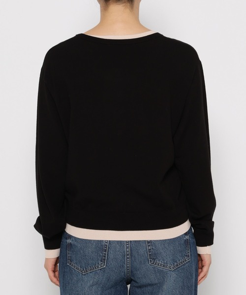 LOWRYS FARM（ローリーズファーム）の「ハイショククルーカーディガン　581256（カーディガン/ボレロ・レディース・ブラック/ブラウン/レッド・FREE）」の9枚目の写真