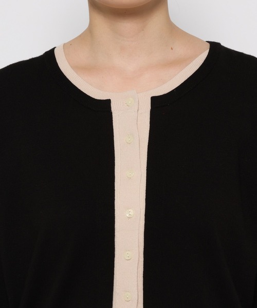 LOWRYS FARM（ローリーズファーム）の「ハイショククルーカーディガン　581256（カーディガン/ボレロ・レディース・ブラック/ブラウン/レッド・FREE）」の11枚目の写真