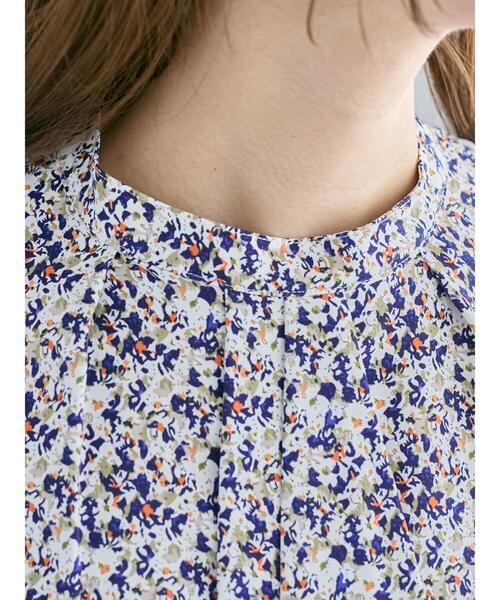 Te chichi（テチチ）の「パターンアソート5分袖ボウタイブラウス（シャツ/ブラウス・レディース・ブルー/オレンジ/ネイビー/ベージュ・F）」の6枚目の写真