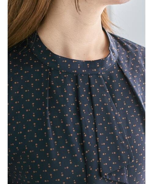 Te chichi（テチチ）の「パターンアソート5分袖ボウタイブラウス（シャツ/ブラウス・レディース・ブルー/オレンジ/ネイビー/ベージュ・F）」の10枚目の写真