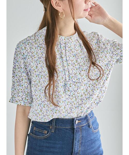 Te chichi（テチチ）の「パターンアソート5分袖ボウタイブラウス（シャツ/ブラウス・レディース・ブルー/オレンジ/ネイビー/ベージュ・F）」の13枚目の写真