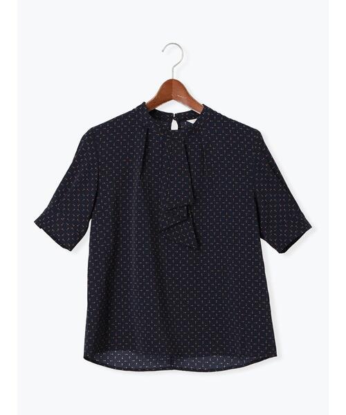 Te chichi（テチチ）の「パターンアソート5分袖ボウタイブラウス（シャツ/ブラウス・レディース・ブルー/オレンジ/ネイビー/ベージュ・F）」の16枚目の写真