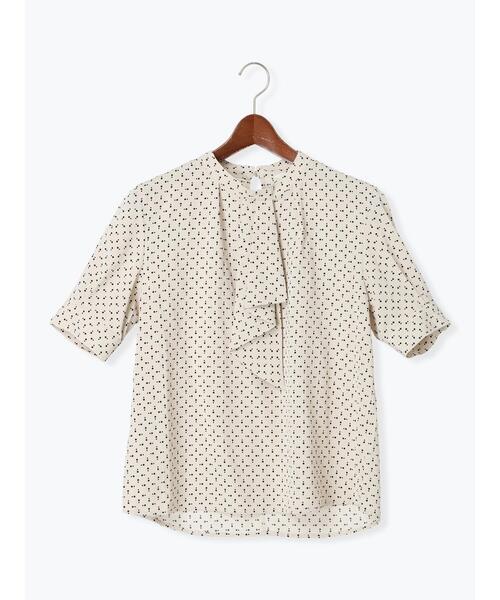 Te chichi（テチチ）の「パターンアソート5分袖ボウタイブラウス（シャツ/ブラウス・レディース・ブルー/オレンジ/ネイビー/ベージュ・F）」の19枚目の写真