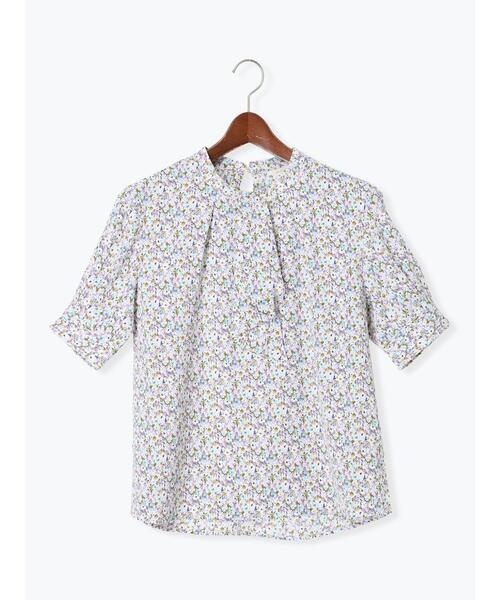 Te chichi（テチチ）の「パターンアソート5分袖ボウタイブラウス（シャツ/ブラウス・レディース・ブルー/オレンジ/ネイビー/ベージュ・F）」の20枚目の写真