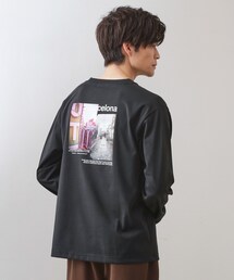 THE SHOP TK | フォトグラフプリント長袖Tシャツ【洗濯機OK】(Tシャツ/カットソー)
