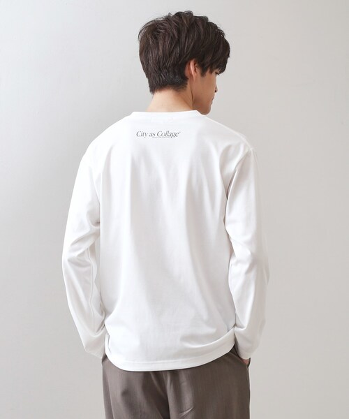 THE SHOP TK （ザ ショップ ティーケー ）の「フォトグラフプリント長袖Tシャツ【洗濯機OK】（Tシャツ/カットソー・メンズ・ブラック/オフホワイト/ブラウン系9/ホワイト系8・02/03/04）」の16枚目の写真