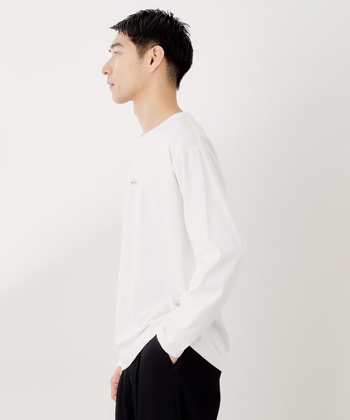 THE SHOP TK （ザ ショップ ティーケー ）の「フォトグラフプリント長袖Tシャツ【洗濯機OK】（Tシャツ/カットソー・メンズ・ブラック/オフホワイト/ブラウン系9/ホワイト系8・02/03/04）」の20枚目の写真