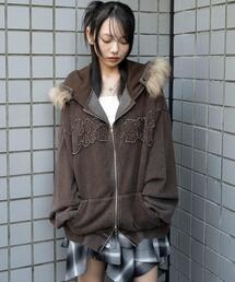 WEGO(ウィゴー)のWEGO/【25年秋冬新作】ファーフードBIGZIPパーカー(パーカー)