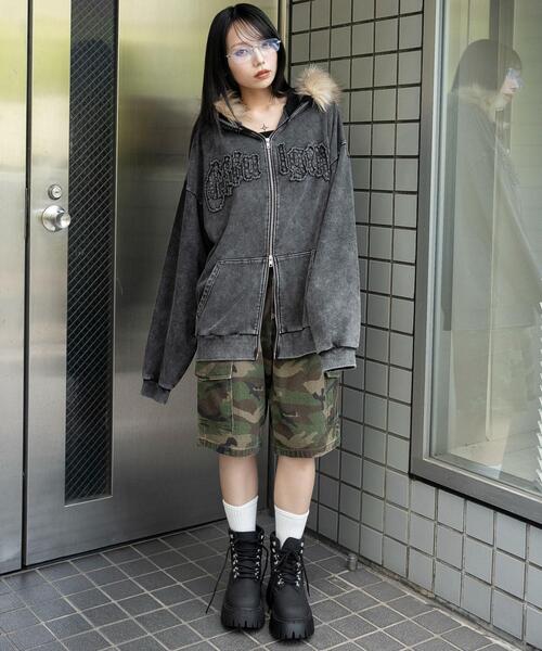 WEGO（ウィゴー）の「WEGO/ファーフードBIGZIPパーカー（パーカー・レディース・ブラウン/スミクロ・FREE）」の3枚目の写真