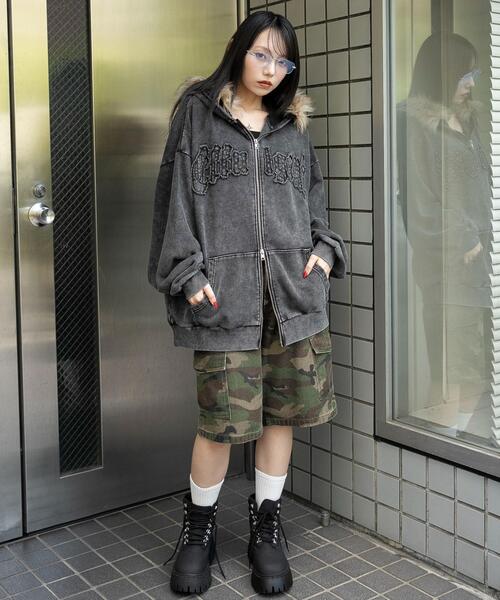 WEGO（ウィゴー）の「WEGO/ファーフードBIGZIPパーカー（パーカー・レディース・ブラウン/スミクロ・FREE）」の15枚目の写真