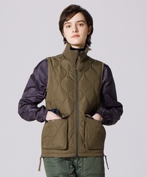 STONE  16aw ダウンベスト カーキ ダウンベスト（グリーン・カーキ/緑色系）ファッション通販
