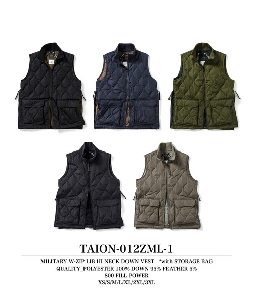 TAION（タイオン）】〈ユニセックス〉ミリタリー リブハイネックW