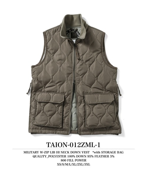 TAION（タイオン）】〈ユニセックス〉ミリタリー リブハイネックW