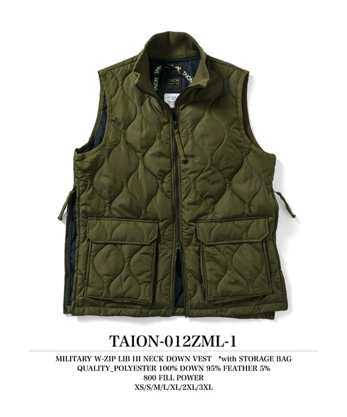 TAION（タイオン）】〈ユニセックス〉ミリタリー リブハイネックW