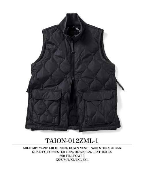 TAION（タイオン）】〈ユニセックス〉ミリタリー リブハイネックW