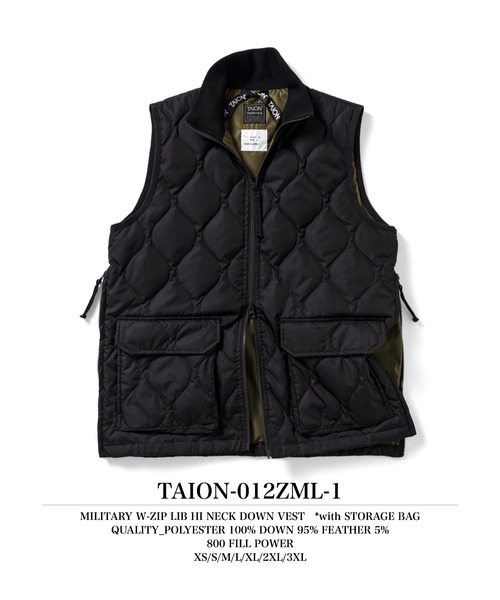 TAION（タイオン）】〈ユニセックス〉ミリタリー リブハイネックW