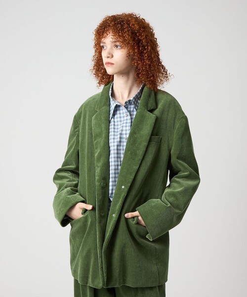 6(ROKU)＞コットン コーデュロイビッグ ジャケット 25FW（テーラード
