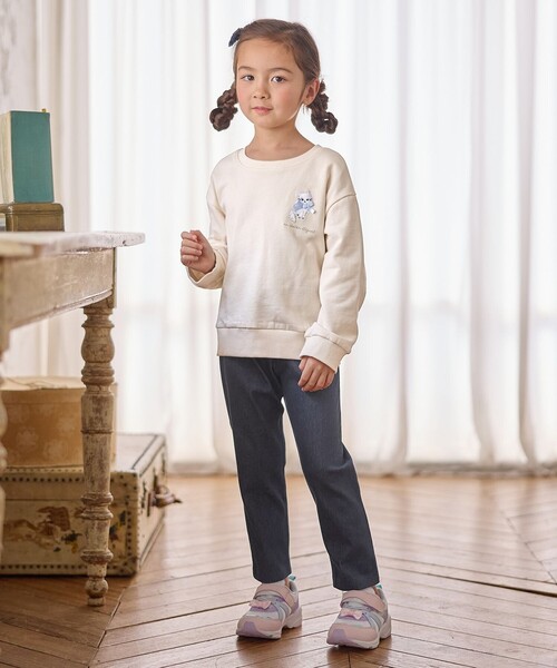 ANY（エニィ）の「アニマル バックプリントトレーナー（スウェット・キッズ・ピンク系/アイボリー系/サックスブルー系・130/120/110/100/90）」の6枚目の写真