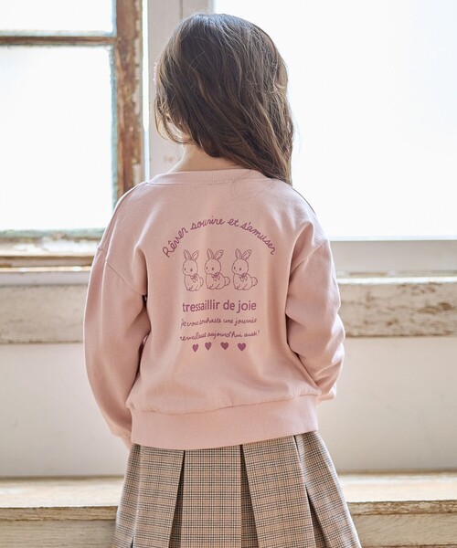 ANY（エニィ）の「アニマル バックプリントトレーナー（スウェット・キッズ・ピンク系/アイボリー系/サックスブルー系・130/120/110/100/90）」の8枚目の写真