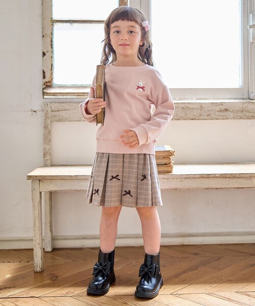 ANY（エニィ）の「アニマル バックプリントトレーナー（スウェット・キッズ・ピンク系/アイボリー系/サックスブルー系・130/120/110/100/90）」の9枚目の写真