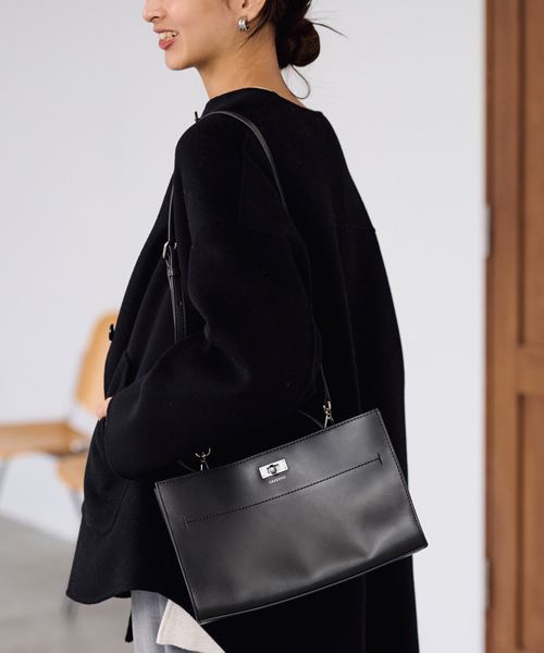 FRAMeWORK（フレームワーク）の「ORSETTO/オルセット ワンハンドルSHOULDERツキ カナグバッグ（ショルダーバッグ・レディース・キャメル/ブラウン・FREE）」の4枚目の写真