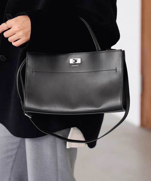 FRAMeWORK（フレームワーク）の「ORSETTO/オルセット ワンハンドルSHOULDERツキ カナグバッグ（ショルダーバッグ・レディース・キャメル/ブラウン・FREE）」の5枚目の写真