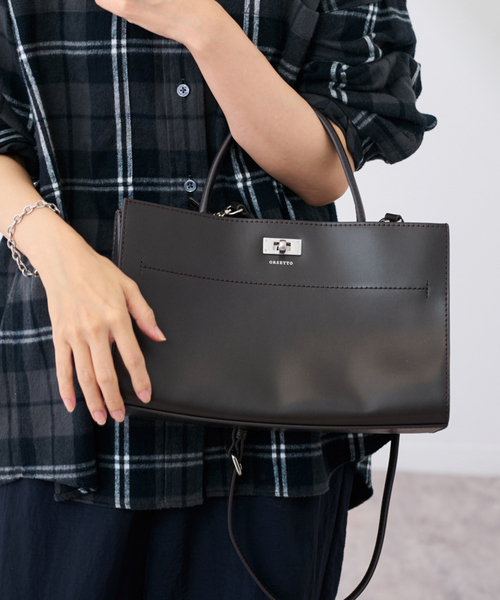 FRAMeWORK（フレームワーク）の「ORSETTO/オルセット ワンハンドルSHOULDERツキ カナグバッグ（ショルダーバッグ・レディース・キャメル/ブラウン・FREE）」の9枚目の写真