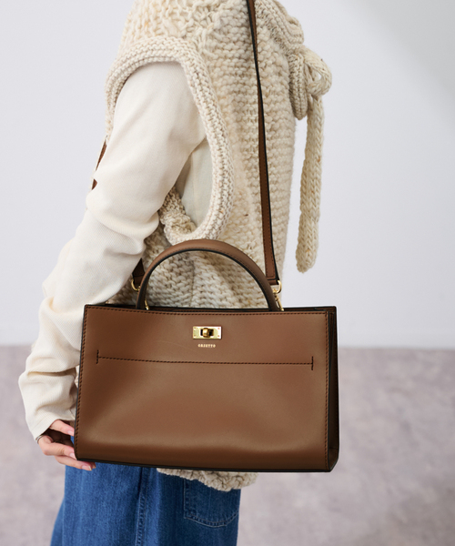 FRAMeWORK（フレームワーク）の「ORSETTO/オルセット ワンハンドルSHOULDERツキ カナグバッグ（ショルダーバッグ・レディース・キャメル/ブラウン・FREE）」の18枚目の写真