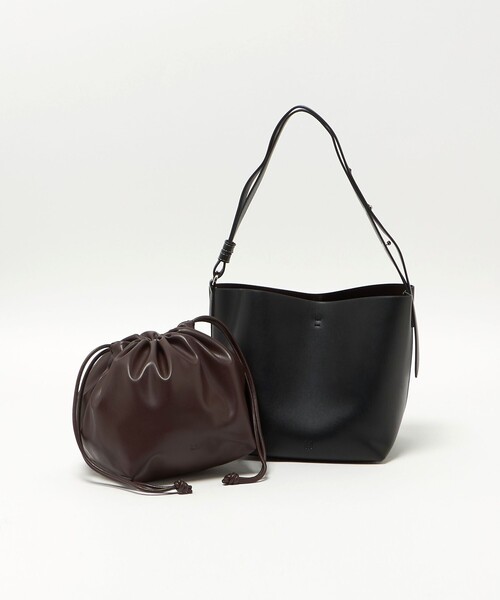 ＆MyuQ（アンドミューク）の「【別注】＜&MyuQ＞CARNA バッグ（トートバッグ・レディース・ブラック/モカ・FREE）」の2枚目の写真