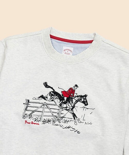 BROOKS BROTHERS(ブルックスブラザーズ)の「コットンフレンチテリー ポールブラウン エンブロイダリー スウェットシャツ(スウェット・メンズ・ライトグレー・X-LARGE/SMALL/MEDIUM/LARGE)」の3枚目の写真