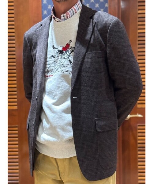 BROOKS BROTHERS(ブルックスブラザーズ)の「コットンフレンチテリー ポールブラウン エンブロイダリー スウェットシャツ(スウェット・メンズ・ライトグレー・X-LARGE/SMALL/MEDIUM/LARGE)」の5枚目の写真