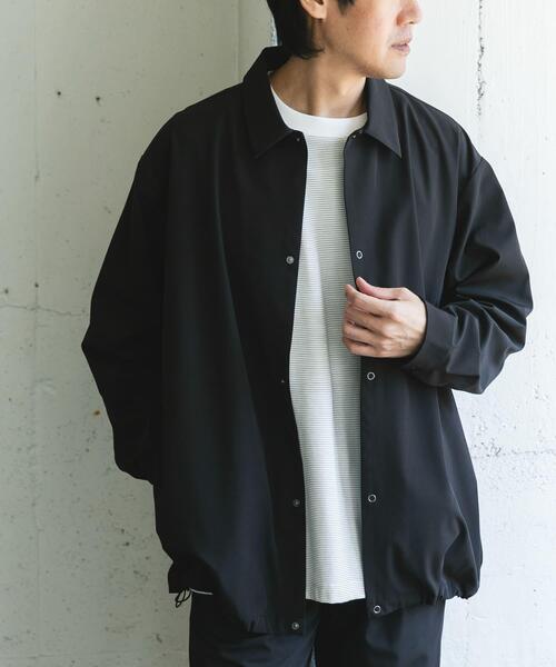 URBAN RESEARCH DOORS（アーバンリサーチドアーズ）の「『XLサイズ/WEB限定』『UR TECH』サマシェア ロングスリーブシャツカーディガン（シャツ/ブラウス・メンズ・グレー/チャコールグレー/ブラック・X-LARGE/MEDIUM/LARGE）」の2枚目の写真