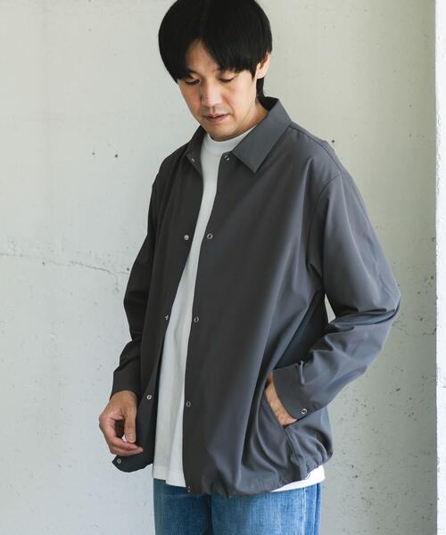 URBAN RESEARCH DOORS（アーバンリサーチドアーズ）の「『XLサイズ/WEB限定』『UR TECH』サマシェア ロングスリーブシャツカーディガン（シャツ/ブラウス・メンズ・グレー/チャコールグレー/ブラック・X-LARGE/MEDIUM/LARGE）」の11枚目の写真