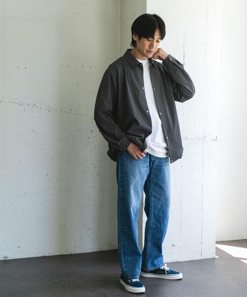 URBAN RESEARCH DOORS（アーバンリサーチドアーズ）の「『XLサイズ/WEB限定』『UR TECH』サマシェア ロングスリーブシャツカーディガン（シャツ/ブラウス・メンズ・グレー/チャコールグレー/ブラック・X-LARGE/MEDIUM/LARGE）」の15枚目の写真