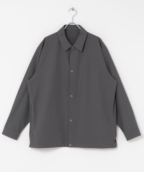 URBAN RESEARCH DOORS（アーバンリサーチドアーズ）の「『XLサイズ/WEB限定』『UR TECH』サマシェア ロングスリーブシャツカーディガン（シャツ/ブラウス・メンズ・グレー/チャコールグレー/ブラック・X-LARGE/MEDIUM/LARGE）」の16枚目の写真