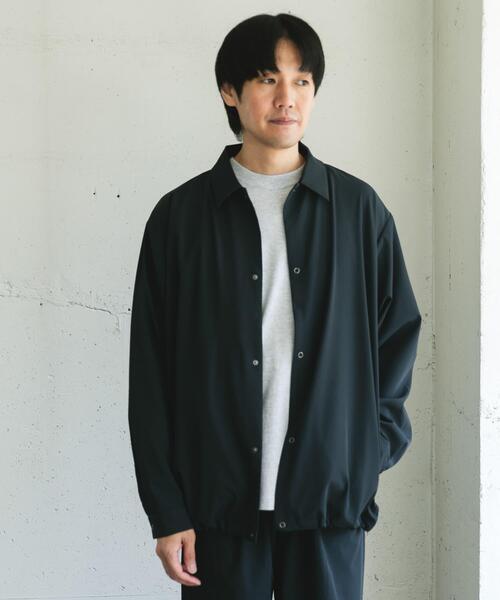 URBAN RESEARCH DOORS（アーバンリサーチドアーズ）の「『XLサイズ/WEB限定』『UR TECH』サマシェア ロングスリーブシャツカーディガン（シャツ/ブラウス・メンズ・グレー/チャコールグレー/ブラック・X-LARGE/MEDIUM/LARGE）」の20枚目の写真