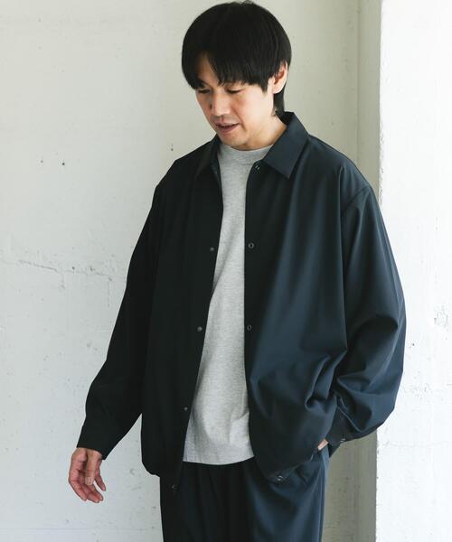 URBAN RESEARCH DOORS（アーバンリサーチドアーズ）の「『XLサイズ/WEB限定』『UR TECH』サマシェア ロングスリーブシャツカーディガン（シャツ/ブラウス・メンズ・グレー/チャコールグレー/ブラック・X-LARGE/MEDIUM/LARGE）」の21枚目の写真