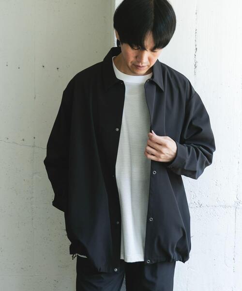 URBAN RESEARCH DOORS（アーバンリサーチドアーズ）の「『XLサイズ/WEB限定』『UR TECH』サマシェア ロングスリーブシャツカーディガン（シャツ/ブラウス・メンズ・グレー/チャコールグレー/ブラック・X-LARGE/MEDIUM/LARGE）」の8枚目の写真