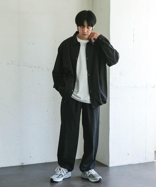 URBAN RESEARCH DOORS（アーバンリサーチドアーズ）の「『XLサイズ/WEB限定』『UR TECH』サマシェア ロングスリーブシャツカーディガン（シャツ/ブラウス・メンズ・グレー/チャコールグレー/ブラック・X-LARGE/MEDIUM/LARGE）」の7枚目の写真