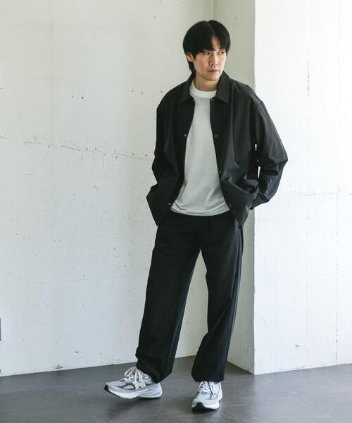 URBAN RESEARCH DOORS（アーバンリサーチドアーズ）の「『XLサイズ/WEB限定』『UR TECH』サマシェア ロングスリーブシャツカーディガン（シャツ/ブラウス・メンズ・グレー/チャコールグレー/ブラック・X-LARGE/MEDIUM/LARGE）」の6枚目の写真