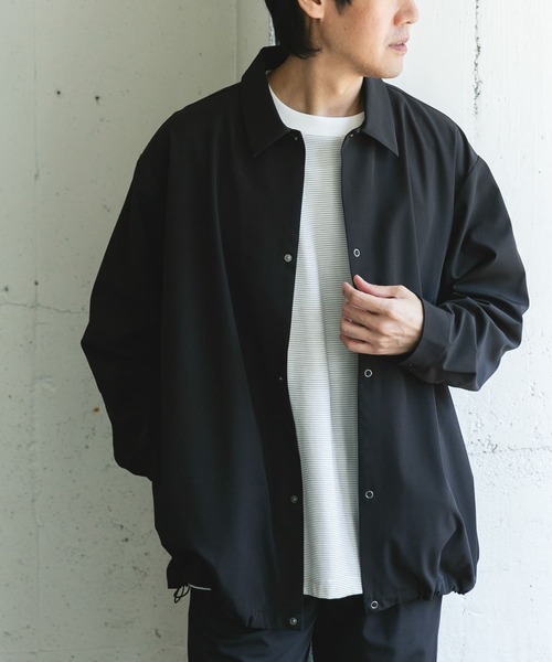 URBAN RESEARCH DOORS（アーバンリサーチドアーズ）の「『XLサイズ/WEB限定』『UR TECH』サマシェア ロングスリーブシャツカーディガン（シャツ/ブラウス・メンズ・グレー/チャコールグレー/ブラック・X-LARGE/MEDIUM/LARGE）」の2枚目の写真