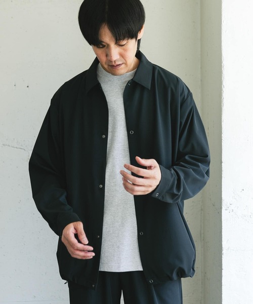 URBAN RESEARCH DOORS（アーバンリサーチドアーズ）の「『XLサイズ/WEB限定』『UR TECH』サマシェア ロングスリーブシャツカーディガン（シャツ/ブラウス・メンズ・グレー/チャコールグレー/ブラック・X-LARGE/MEDIUM/LARGE）」の11枚目の写真