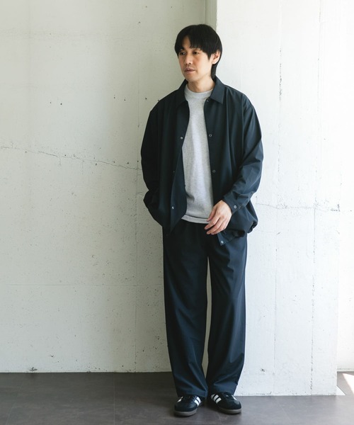 URBAN RESEARCH DOORS（アーバンリサーチドアーズ）の「『XLサイズ/WEB限定』『UR TECH』サマシェア ロングスリーブシャツカーディガン（シャツ/ブラウス・メンズ・グレー/チャコールグレー/ブラック・X-LARGE/MEDIUM/LARGE）」の15枚目の写真