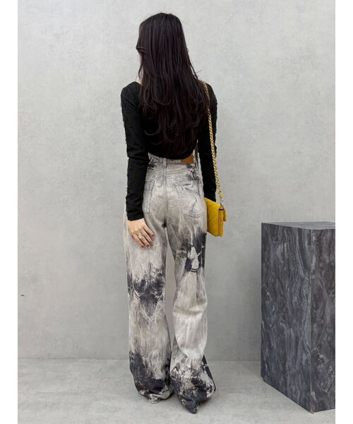 EVRIS（エヴリス）の「ダメージカットクロップドロンＴ（Tシャツ/カットソー・レディース・ホワイト/ブルー/ブラック・FREE）」の9枚目の写真