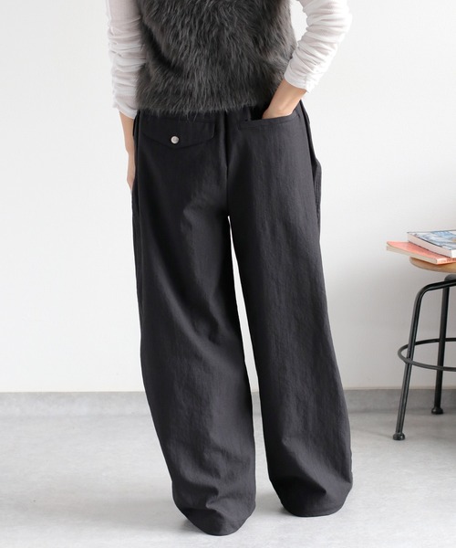cepo(セポ)の「〈遮熱・保温 / UVカット / イージーケア〉ECOFINE タックトラウザーイージーパンツ(その他パンツ・レディース・チャコール/キャメル/ブラック・S/M)」の15枚目の写真