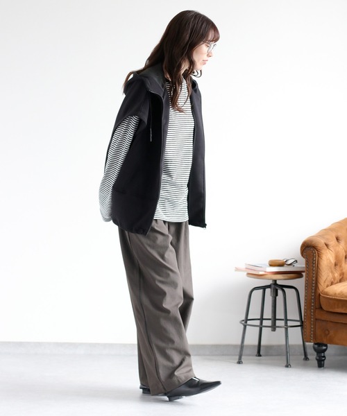 cepo(セポ)の「〈遮熱・保温 / UVカット / イージーケア〉ECOFINE タックトラウザーイージーパンツ(その他パンツ・レディース・チャコール/キャメル/ブラック・S/M)」の18枚目の写真
